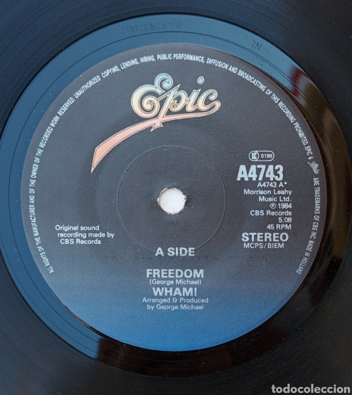 Discos de vinilo: Single Wham- Freedom - Foto 3