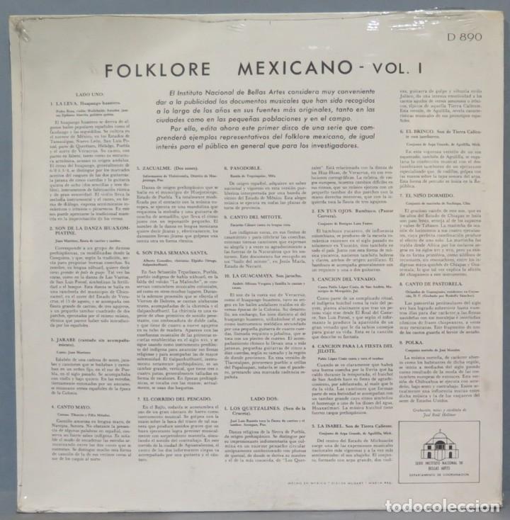 Discos de vinilo: LP. FOLKLORE MEXICANO. VOL.1. PRECINTADO - Foto 2