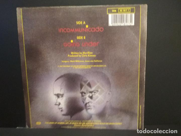 Discos de vinilo: MARILLION INCOMUNICADO SINGLE SPAIN 1987 PDELUXE - Foto 2