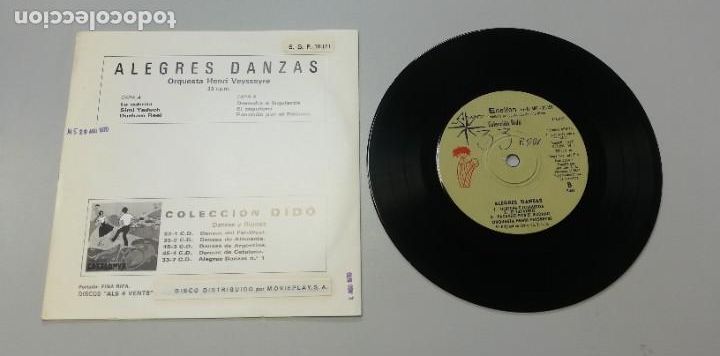 Discos de vinilo: Orquestra Henry Veysseyre - Alegres Danses 1 (7&rdquo;, EP) - Foto 2