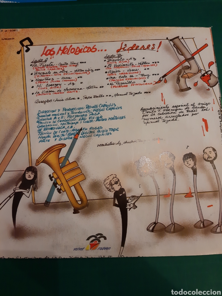 Discos de vinilo: LP LOS MELIDICOS LIDERES 1990 DISCOS COLISEVM - Foto 2