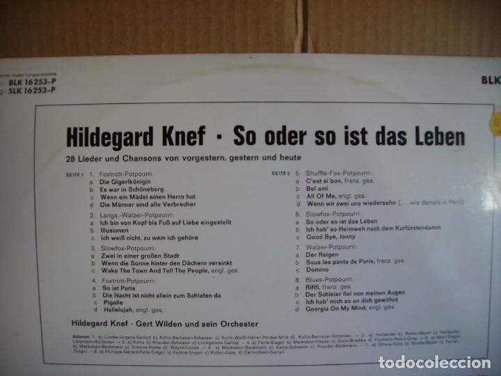 Discos de vinilo: HILDEGARD KNEF ---- SO ODER SO IST DAS LEBEN - Foto 2