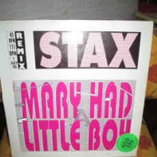 Discos de vinilo: STAX ?– MARY HAD A LITTLE BOY. Lote 218830132