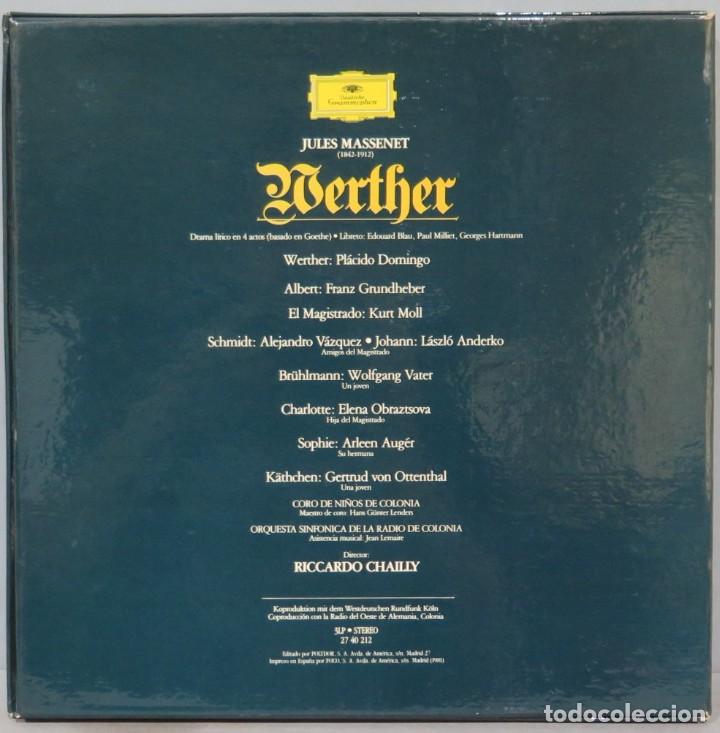 Discos de vinilo: CAJA LP. JULES MASSENET. WERTHER - Foto 2