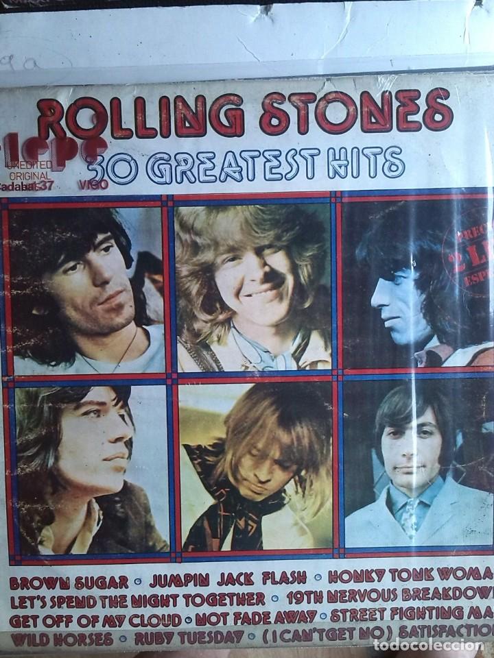 Discos de vinilo: ROLLING STONES - 30 GREATEST HITS 2 LPS 1977 - Foto 1