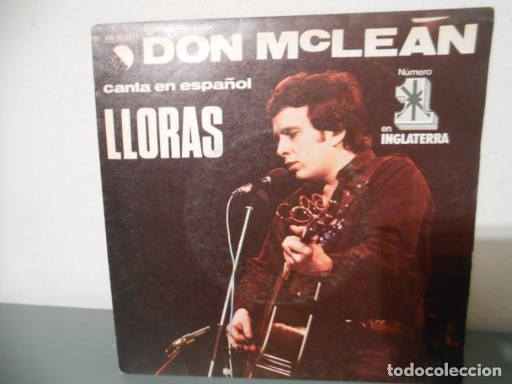 Discos de vinilo: DON MC LEAN - LLORAS - Foto 1