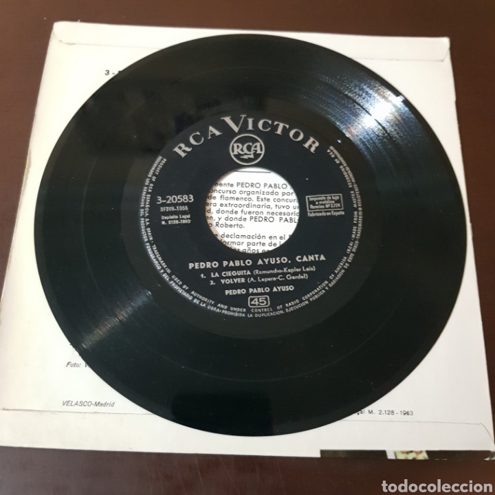 Discos de vinilo: PEDRO PABLO AYUSO - LA CIEGUITA ... - Foto 4