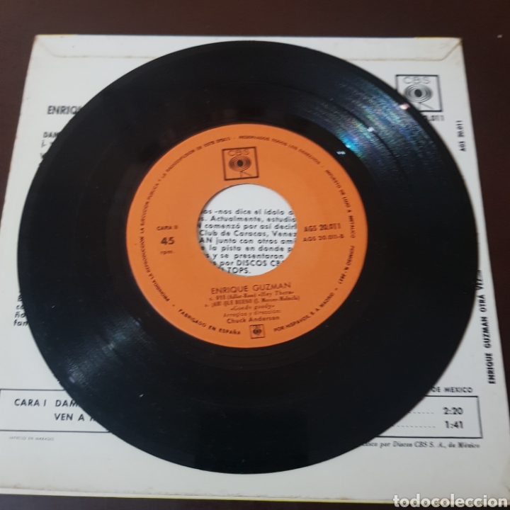 Discos de vinilo: ENRIQUE GUZMAN 1962 CBS - Foto 4
