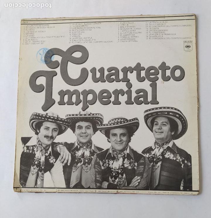 Discos de vinilo: CUARTETO IMPERIAL. - MAS CONTINUADOS. LP. TDKDA75 - Foto 2