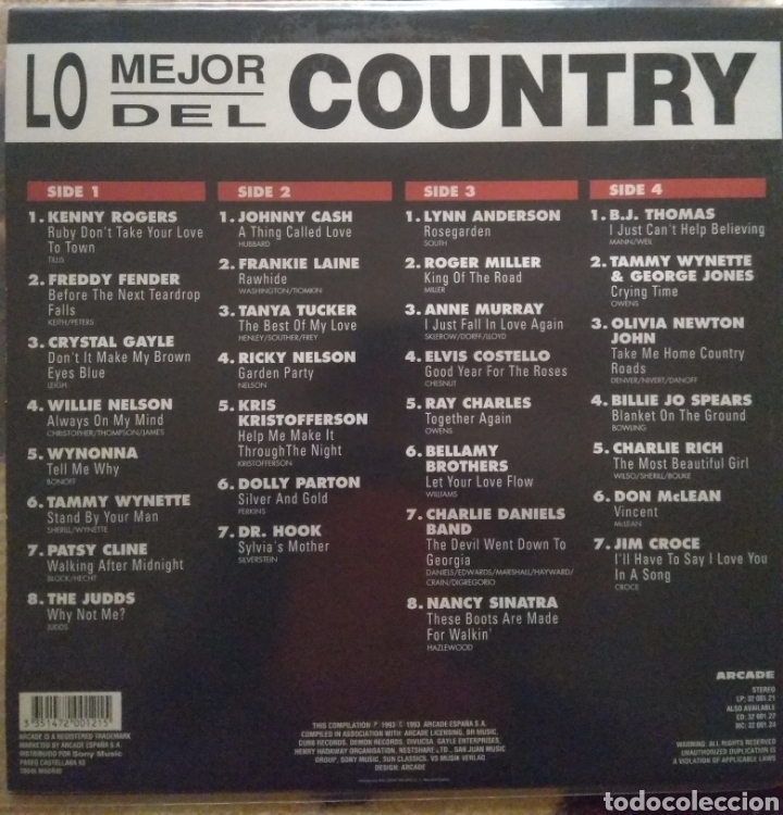 Discos de vinilo: Lo Mejor Del Country - Foto 2