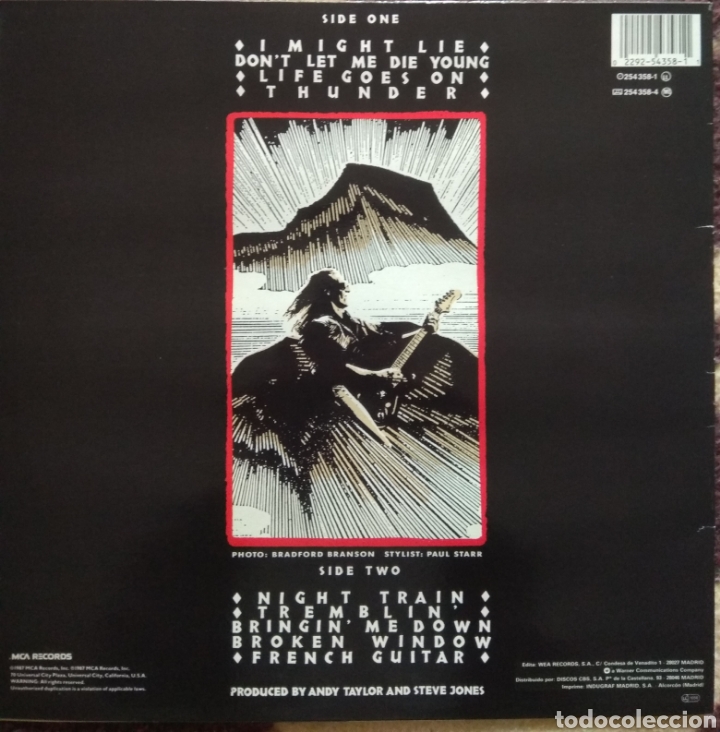Discos de vinilo: Andy Taylor&nbsp;&ndash;&nbsp;Thunder - Foto 2
