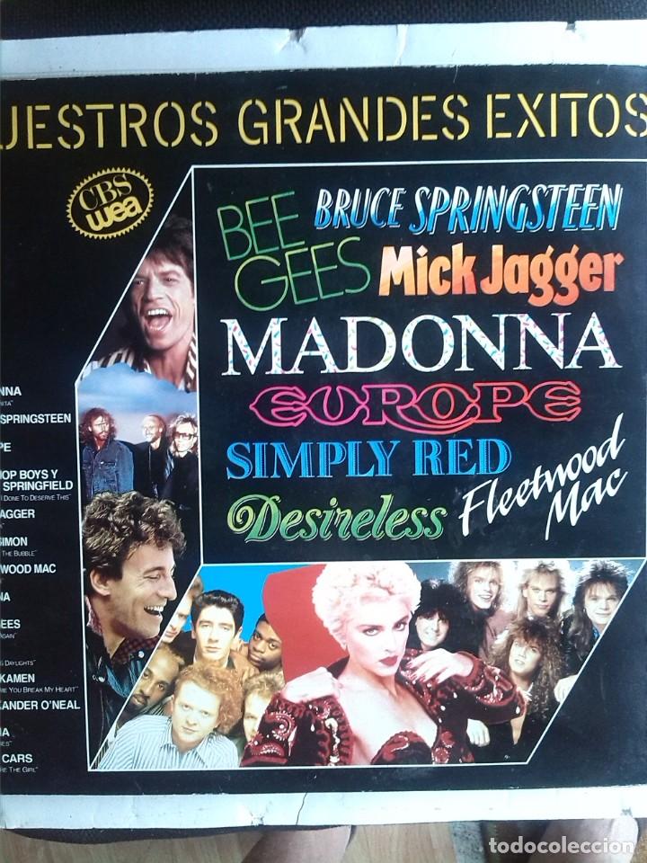 Discos de vinilo: NUESTROS GRANDES EXITOS CBS WEA 1987 2 LPS - Foto 1