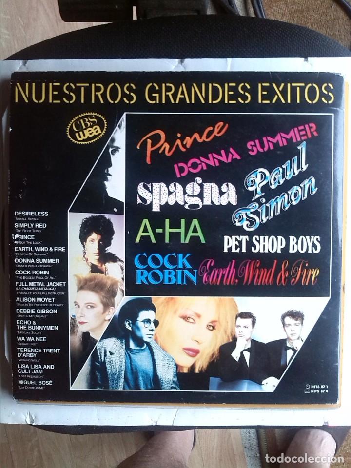 Discos de vinilo: NUESTROS GRANDES EXITOS CBS WEA 1987 2 LPS - Foto 3
