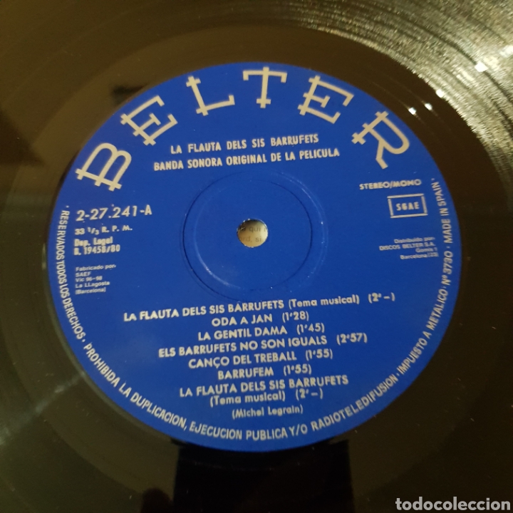 Discos de vinilo: LP - LA FLAUTA DELS SIS BARRUFETS - BELTER 1981 - Foto 3
