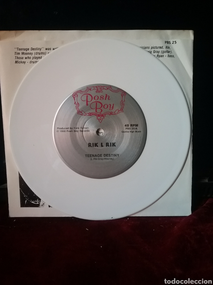 Discos de vinilo: Rik L Rik Posh-Boy Single 1990.Nuevo - Foto 3