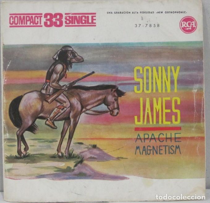 Discos de vinilo: SONNY JAMES - APACHE MAGNETISM - SINGLE - Foto 1