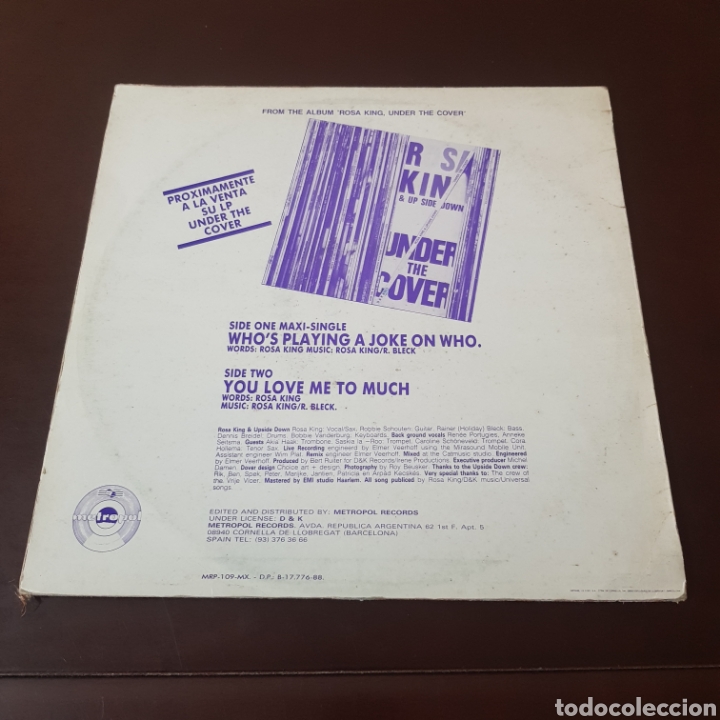 Discos de vinilo: ROSA KING & UP SIDE DOWN - WHOS PLAYING A JOKE ON WHO - Foto 2