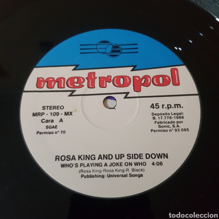 Discos de vinilo: ROSA KING & UP SIDE DOWN - WHOS PLAYING A JOKE ON WHO - Foto 3