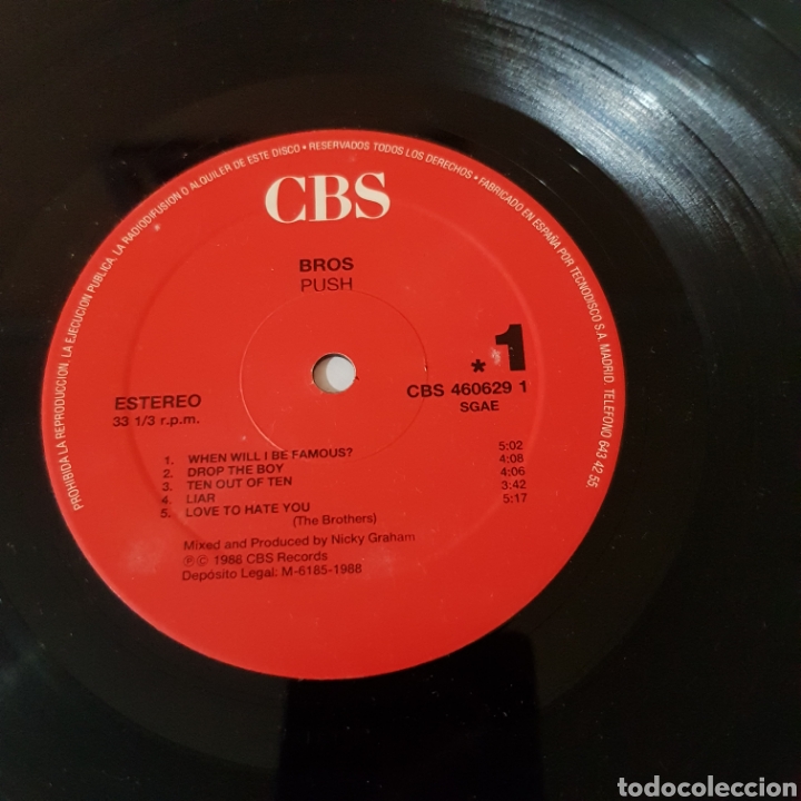 Discos de vinilo: BROS - PUSH - Foto 5
