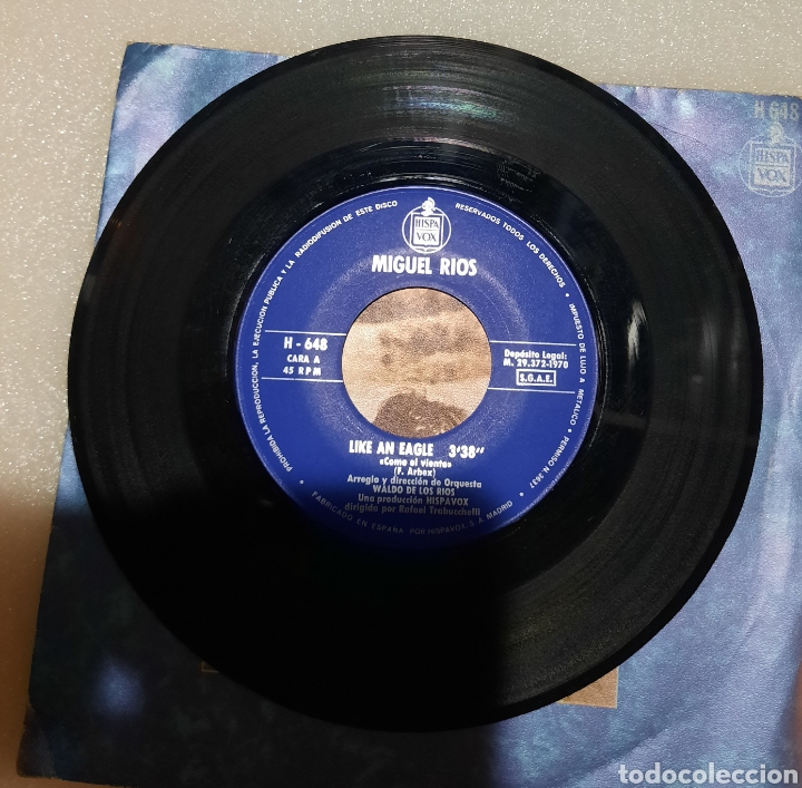 Discos de vinilo: Miguel R&iacute;os- like an eagle - Foto 2