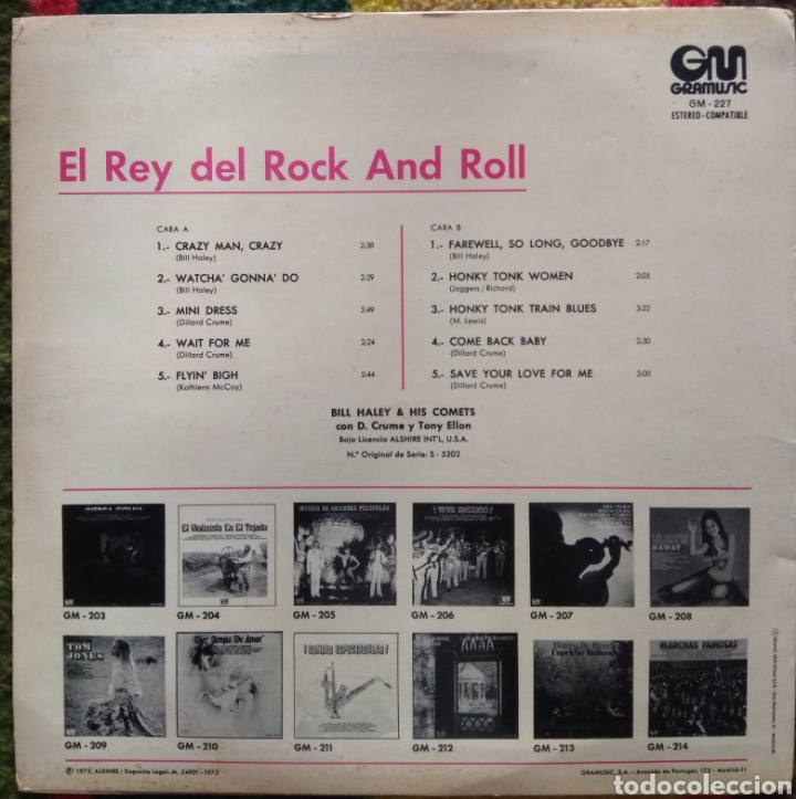 Discos de vinilo: Bill Haley And His Comets&nbsp;?&ndash;El Rey Del Rock And Roll - Foto 2