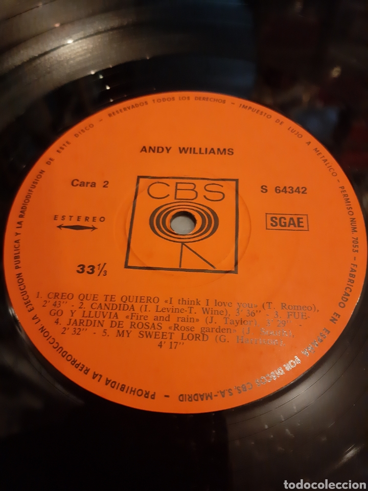 Discos de vinilo: ANDY WILLIAMS LIVE STIRY CBS - Foto 3