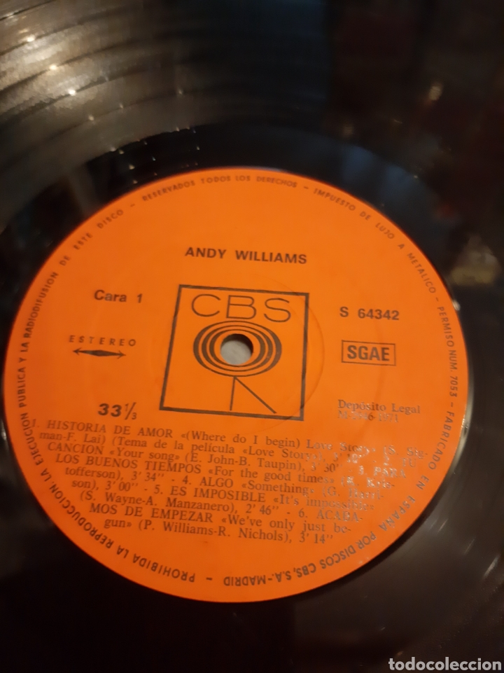 Discos de vinilo: ANDY WILLIAMS LIVE STIRY CBS - Foto 4