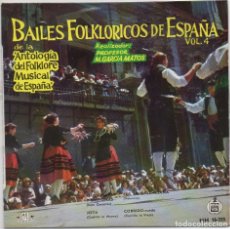 Discos de vinilo: BAILES FOLKLORICOS DE ESPAÑA VOL. 4 / EP HISPAVOX 1961 / BUEN ESTADO RF-4576. Lote 219102055