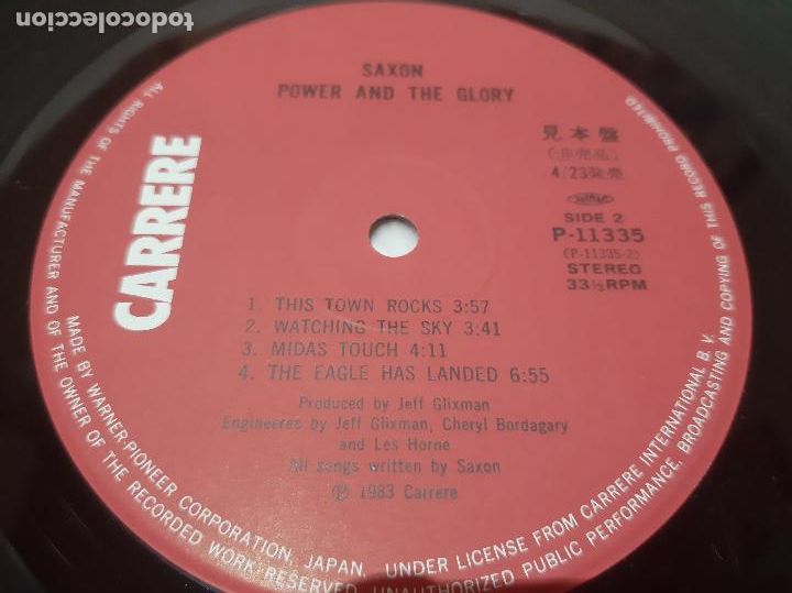 Discos de vinilo: SAXON -POWER & THE GLORY- (1983) - Foto 2