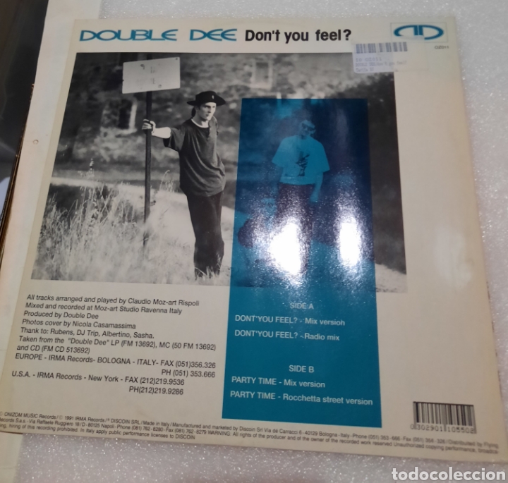 Discos de vinilo: Double dee - Dont you feel? - Foto 2