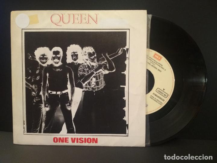 Discos de vinilo: QUEEN ONE VISION SINGLE SPAIN 1985 PDELUXE - Foto 1