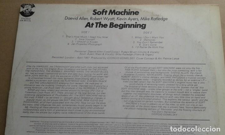 Discos de vinilo: SOFT MACHINE - AT THE BEGINNING LP 1977 EDICION ESPA&Ntilde;OLA - Foto 3