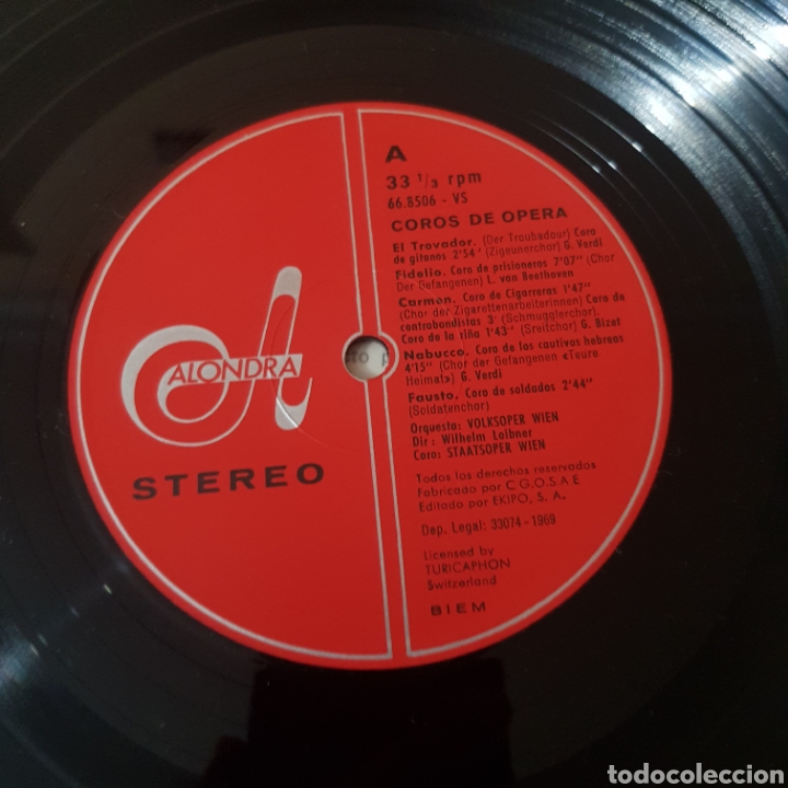 Discos de vinilo: COROS DE OPERA - CORO DE LA OPERA DE VIENA - Foto 3