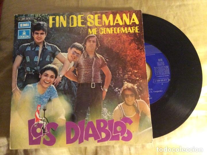 Discos de vinilo: SINGLE LOS DIABLOS. FIN DE SEMANA. ME CONFORMARE. EMI ODEON. 1971 - Foto 1