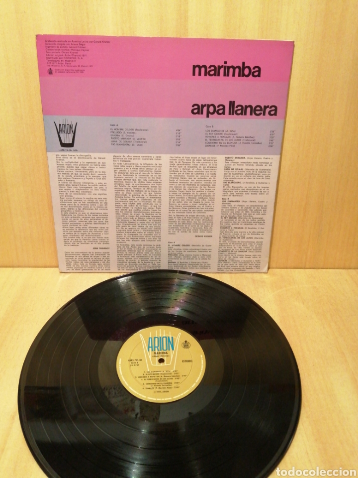 Discos de vinilo: Marimba. Arpa Llanera. - Foto 2