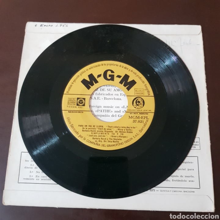 Discos de vinilo: CARLOS RAM&Iacute;REZ - BARBARA RUICK - Foto 4