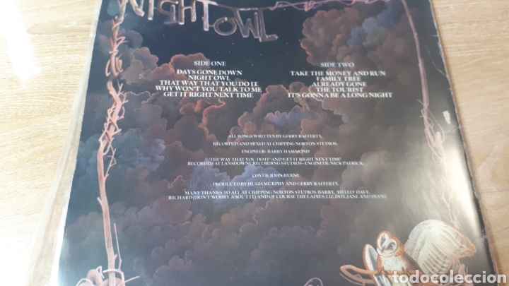 Discos de vinilo: GERRY RAFFERTY NIGHT OWL - Foto 2