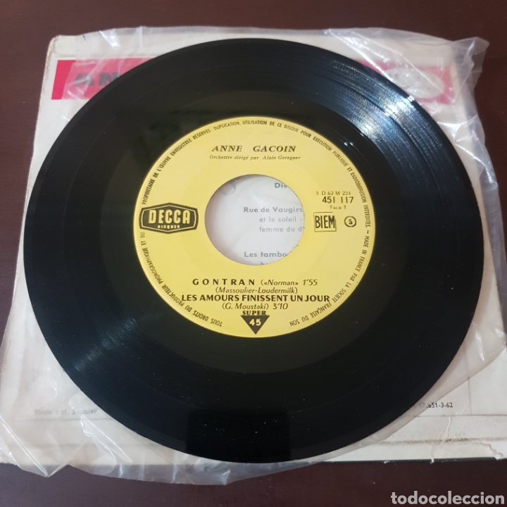 Discos de vinilo: ANNE GACOIN - GONTRAN - DECCA - Foto 3