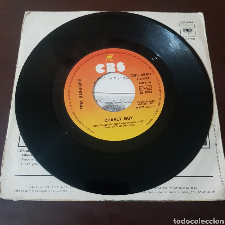 Discos de vinilo: TINA RAINFORD - CHARLY BOY - CBS - Foto 4
