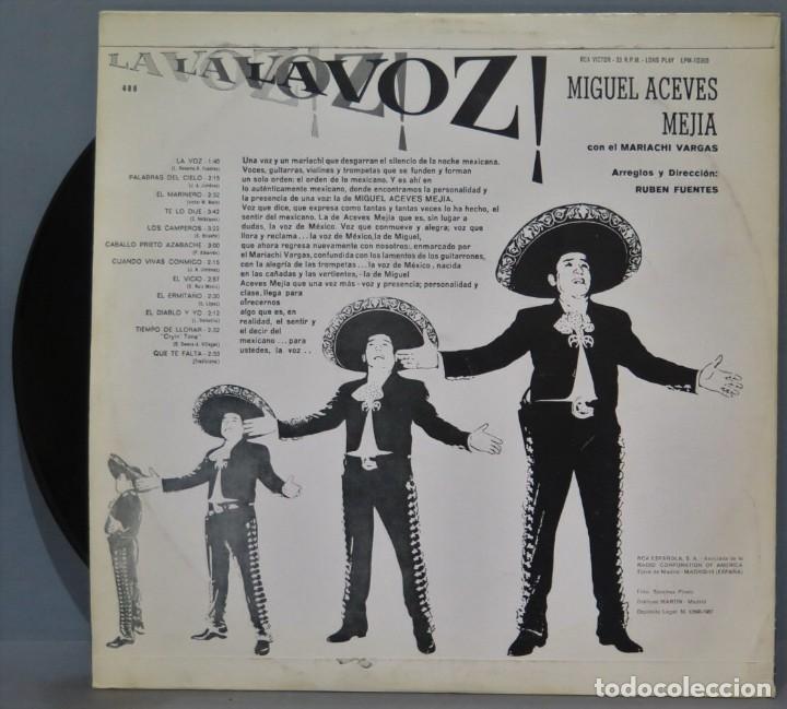 Discos de vinilo: LP. MIGUEL ACEVES MEJIA. LA VOZ - Foto 2