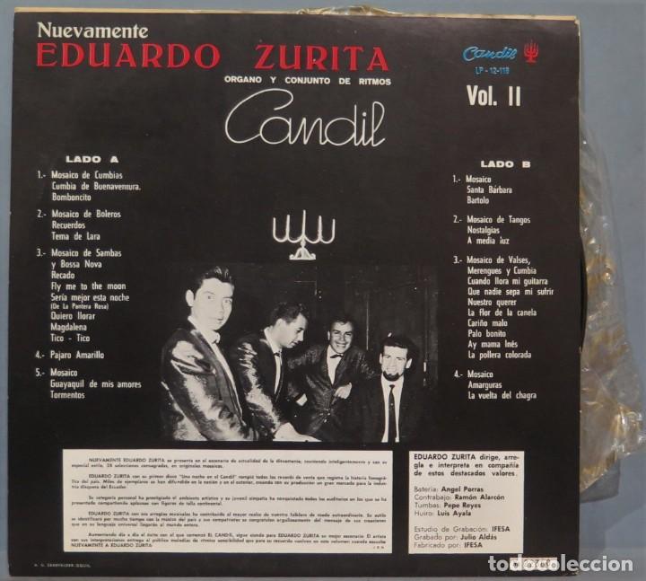 Discos de vinilo: LP. EDUARDO ZURITA. NUEVAMENTE - Foto 2