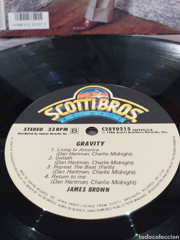 Discos de vinilo: JAMES BROWN - GRAVITY LP, EDICI&Oacute;N JAPONESA 1986 - Foto 4
