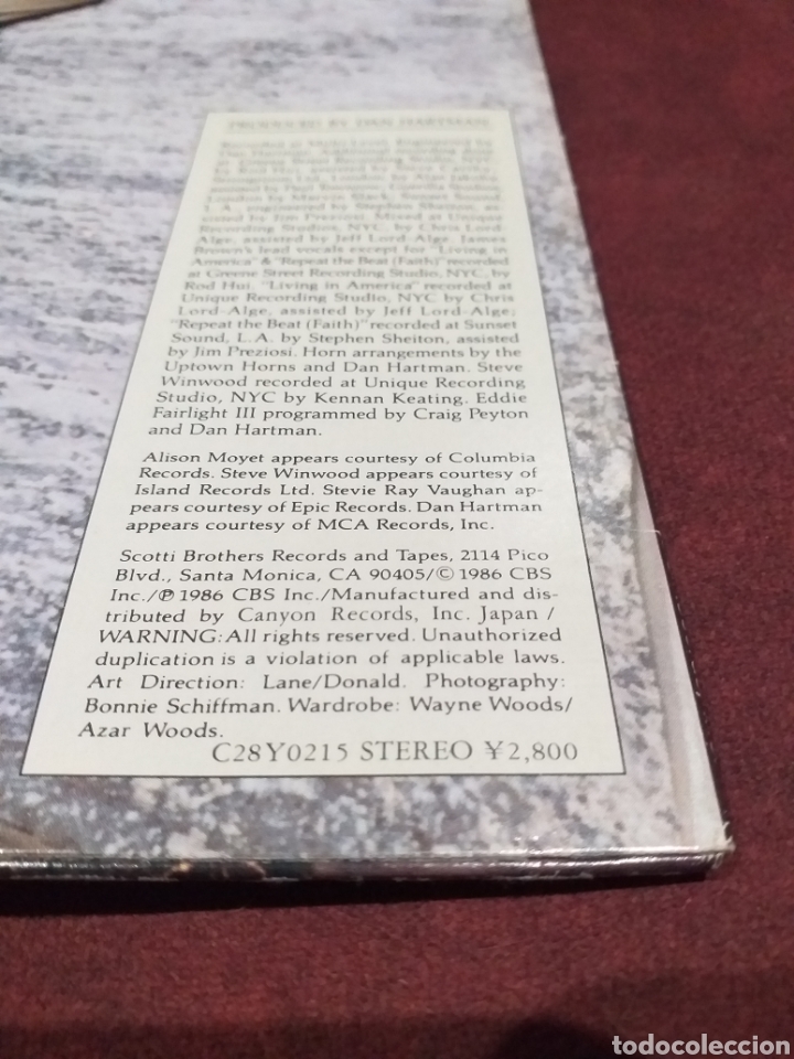 Discos de vinilo: JAMES BROWN - GRAVITY LP, EDICI&Oacute;N JAPONESA 1986 - Foto 7