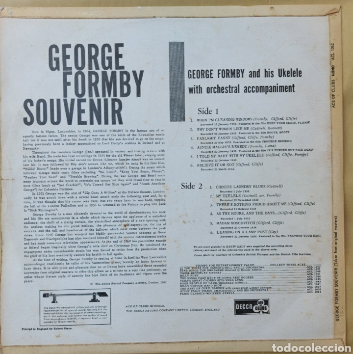 Discos de vinilo: Lp George formby souvenir - Foto 2