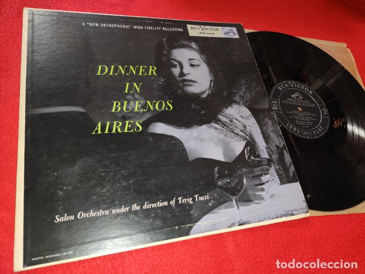Disques de vinyle: SALON ORCHESTRA Dir; TERIG TUCCI Dinner in Buenos Aires LP RCA 1019 USA LATIN