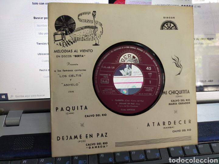 Discos de vinilo: Anyelo / los celtis EP promocional Berta 1968 - Foto 1