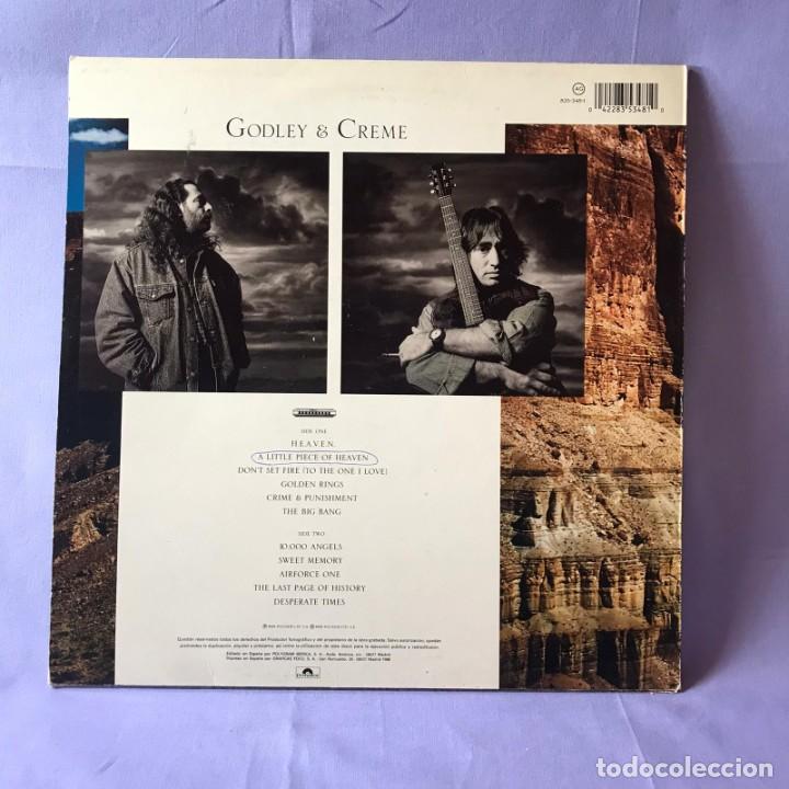 Discos de vinilo: LP GODLEY & CREME -- GOODBYE BLUE SKY -- ESPAÑA 1988 - Foto 3 - 219407073