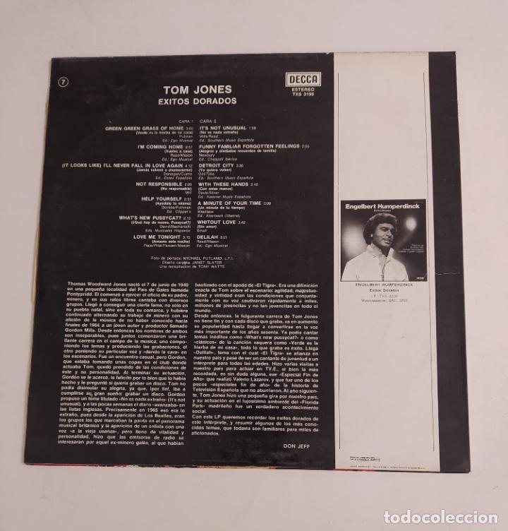 Discos de vinilo: TOM JONES. EXITOS DORADOS. LP. TDKDA76 - Foto 2