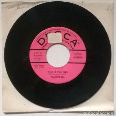 Dischi in vinile: FRANKIE SAL. FABULOUS CURE/ THIS IS THE END. DECCA, USA SINGLE PROMOCIONAL