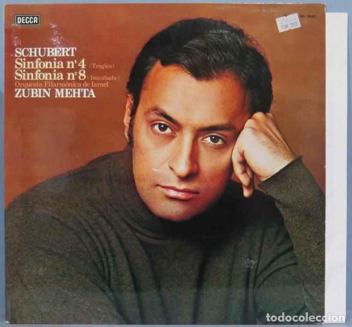 Discos de vinilo: LP. SCHUBERT. SINFONIA 4 Y 8. MEHTA - Foto 1